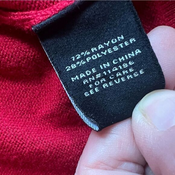 Verve Ami Shawl Collar Open Cardigan Sz S Red - Picture 8 of 8